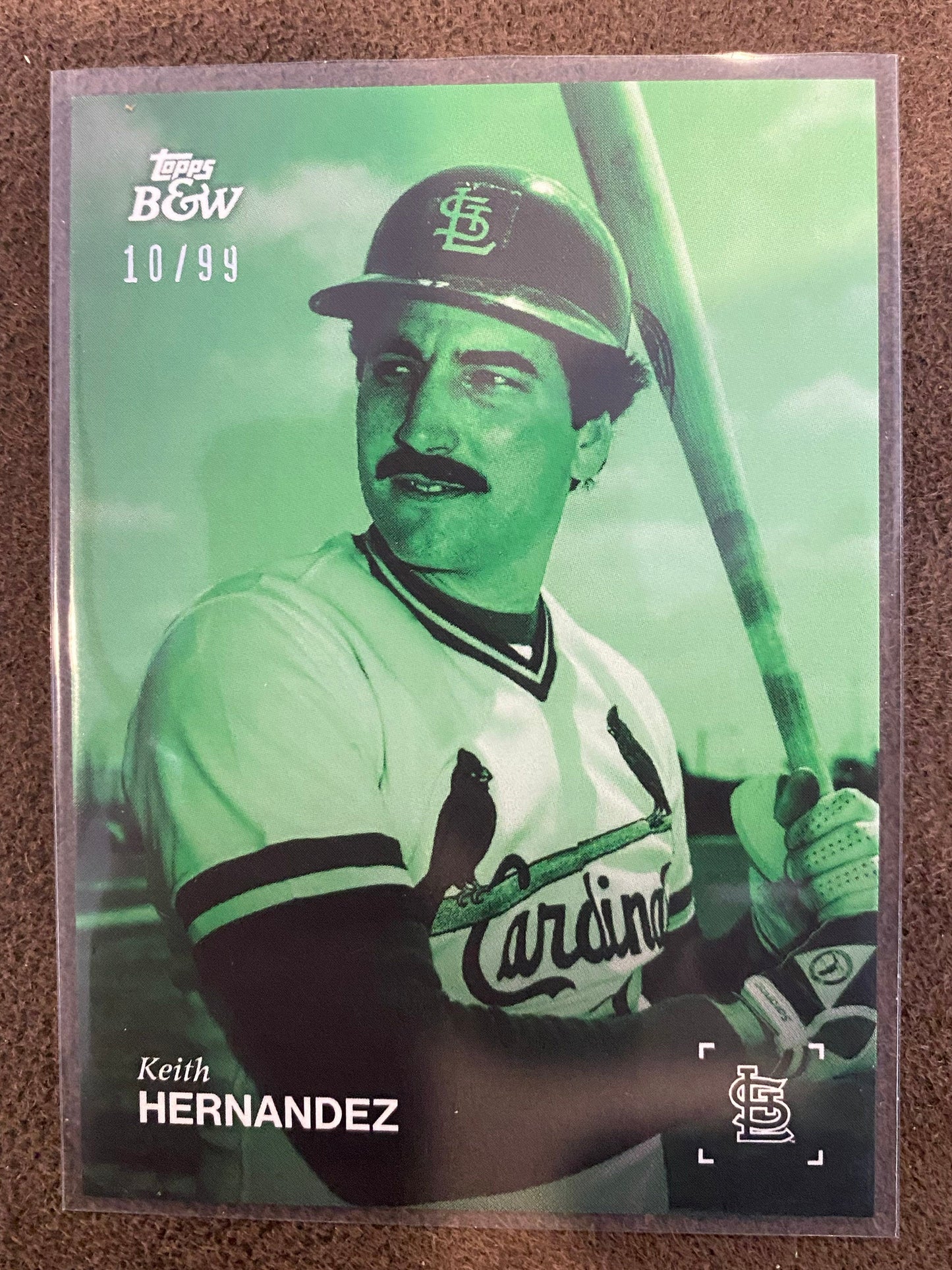 Keith Hernandez - 2025 Topps Black & White - Green /99 - Cardinals