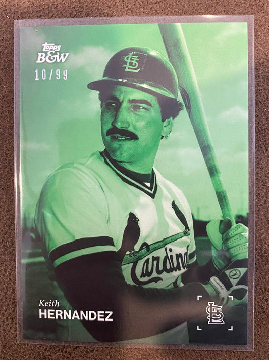 Keith Hernandez - 2025 Topps Black & White - Green /99 - Cardinals