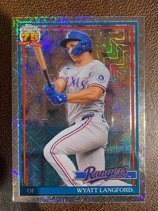 Wyatt Langford - 2026 Topps Series 1 - Mojo Refractor - Rangers