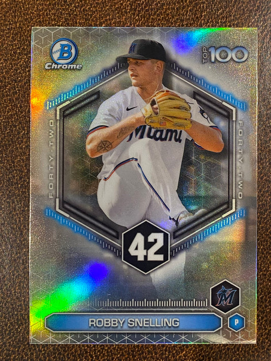 Robby Snelling - 2026 Bowman - Scouts Top 100 Insert - Marlins