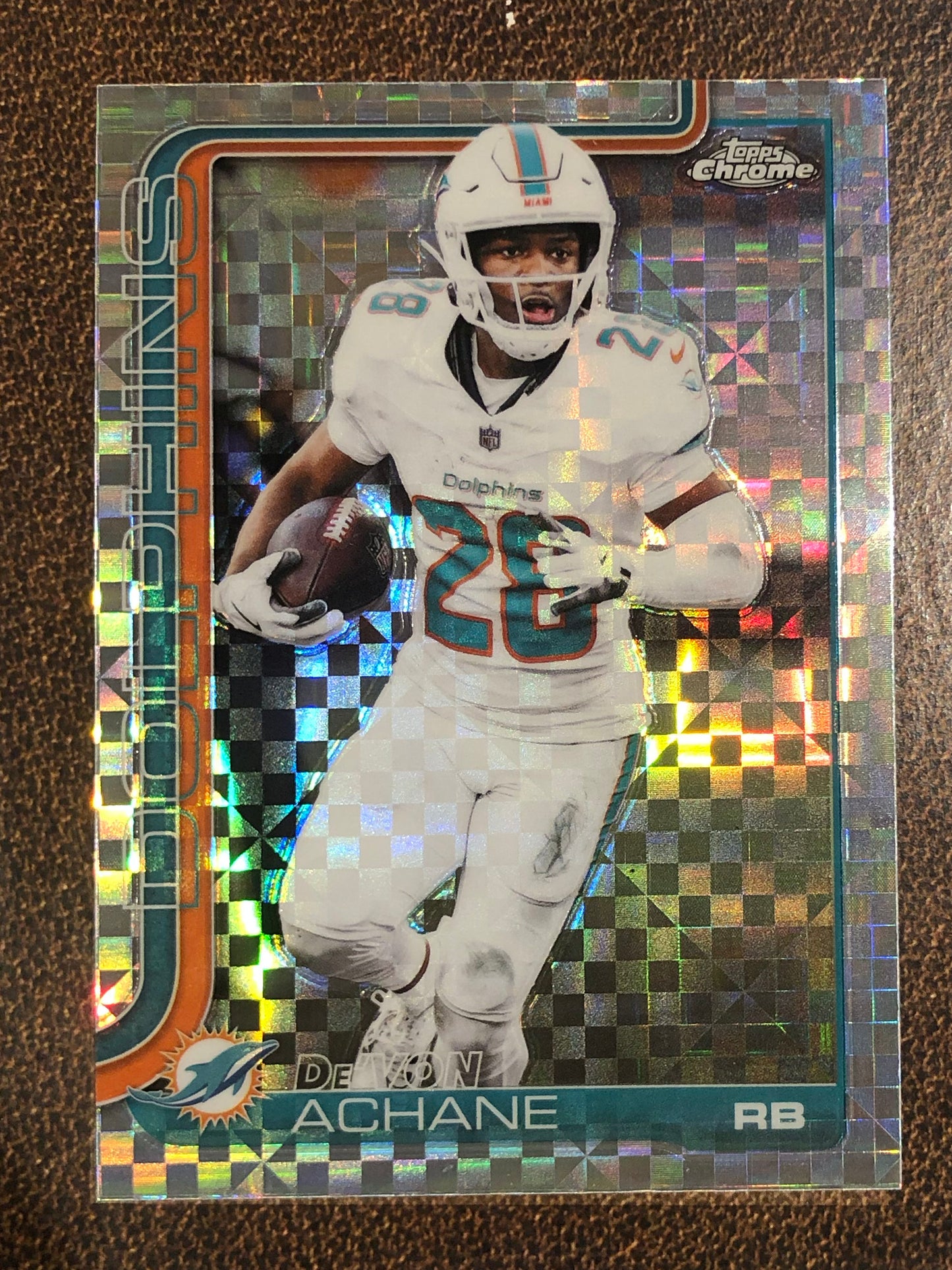 De'Von Achane - 2025 Topps Chrome - XFractor - Dolphins