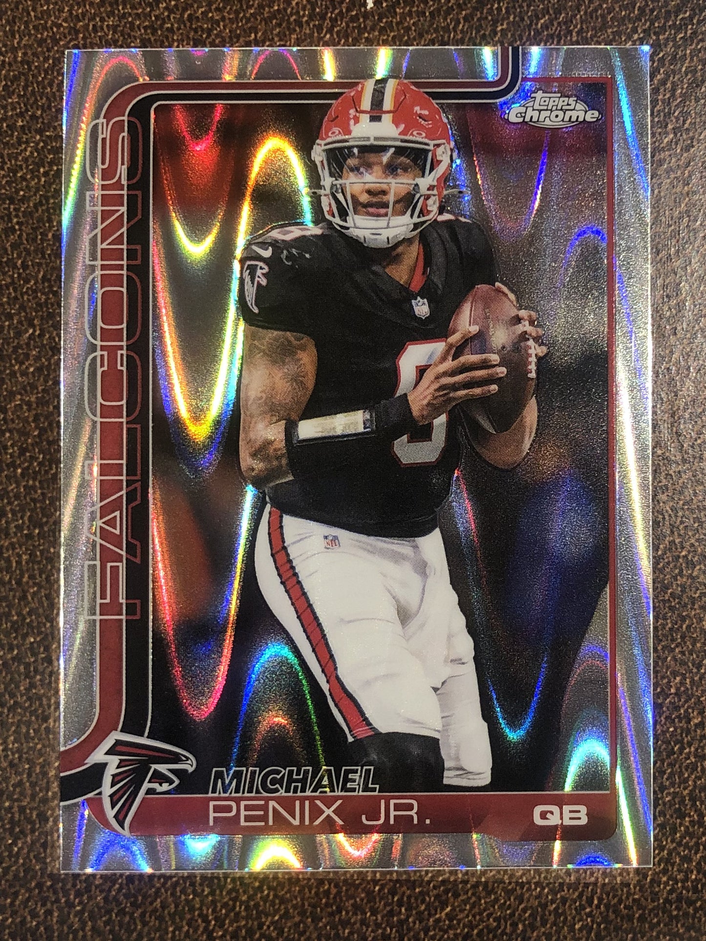 Michael Penix Jr. - 2025 Topps Chrome - Raywave Refractor - Falcons
