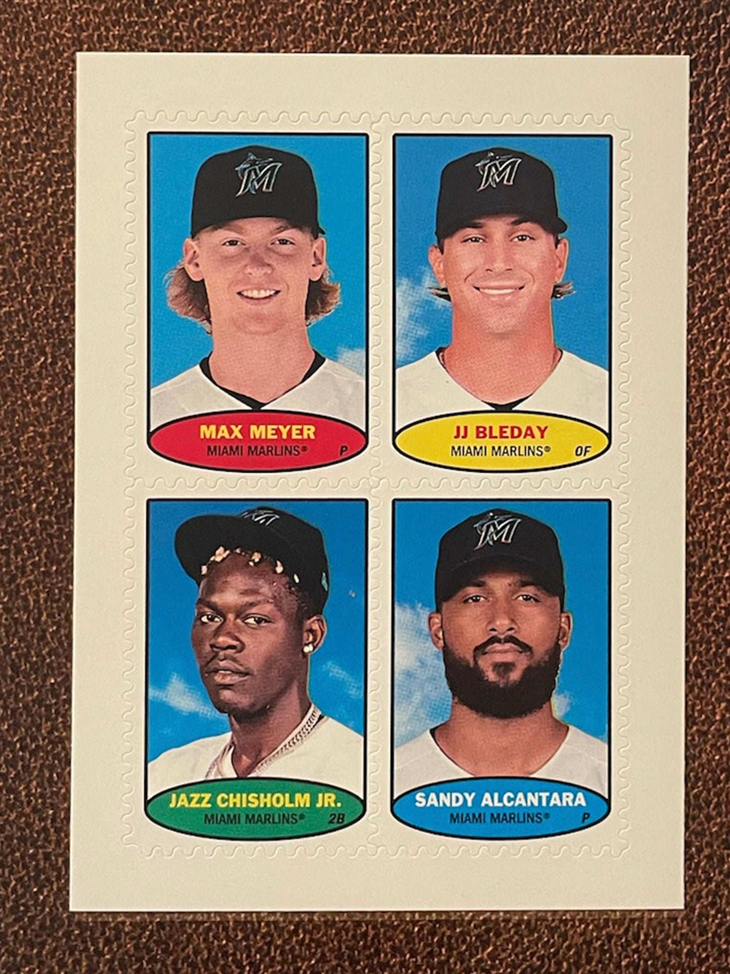 Marlins Stamp - 2023 Topps Heritage - Stamp - Marlins