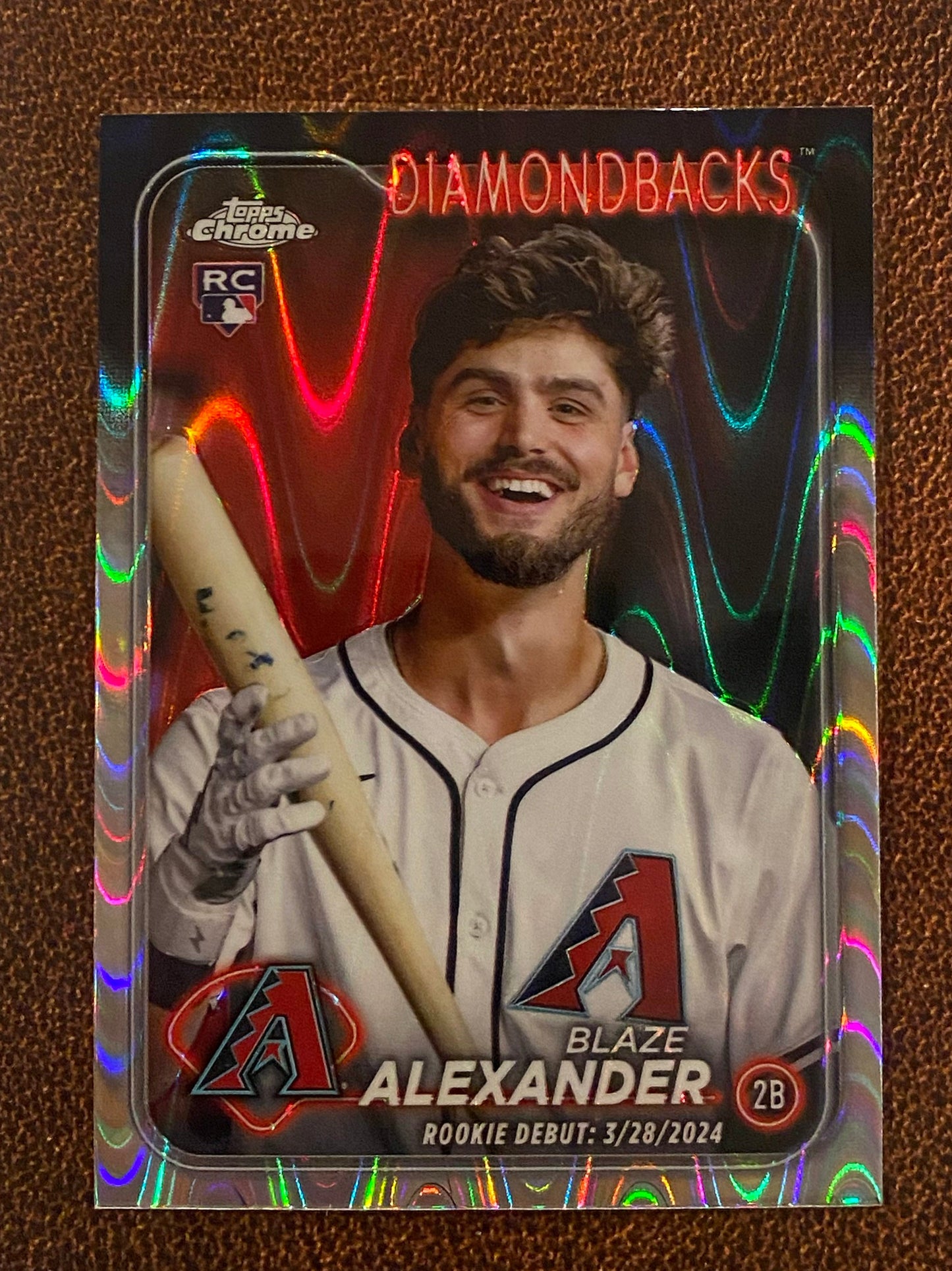 Blaze Alexander - 2024 Topps Chrome Update - Raywave Refractor (Rookie Debut) - Diamondbacks