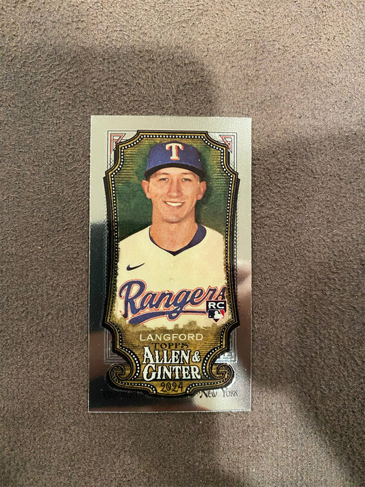 Wyatt Langford - 2024 Allen & Ginter - Mini Chrome - Rangers