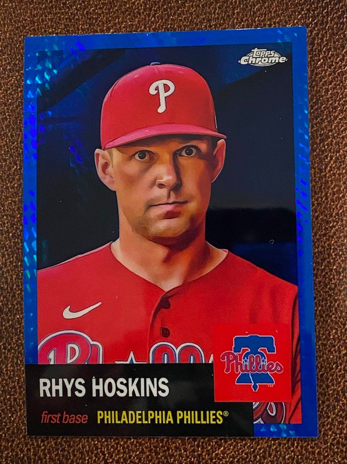 Rhys Hoskins - 2022 Topps Chrome Platinum Anniversary - Blue Prism - Phillies