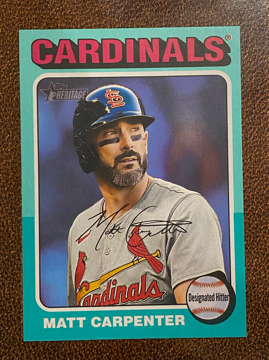 Matt Carpenter - 2024 Topps Heritage High Number - Aqua Border - Cardinals