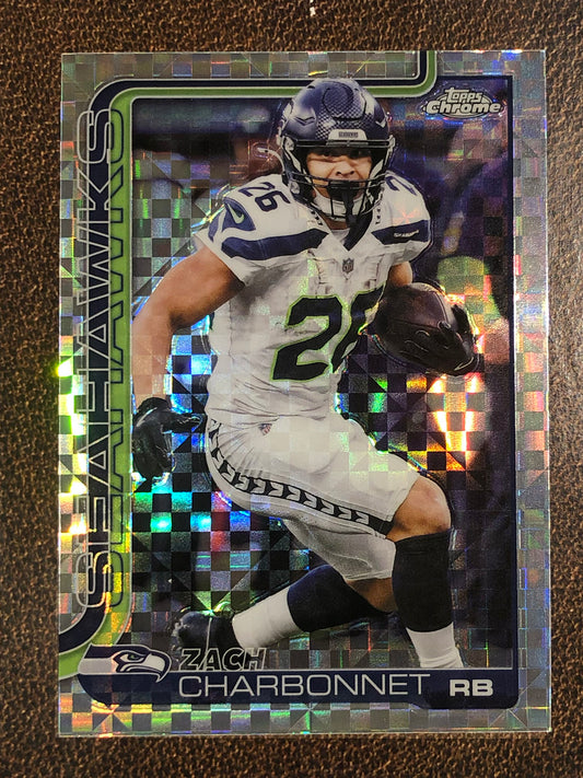 Zach Charbonnet - 2025 Topps Chrome - XFractor - Seahawks