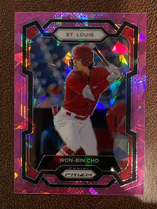 Won Bin Cho - 2024 Panini Prizm - Pink Ice - Cardinals