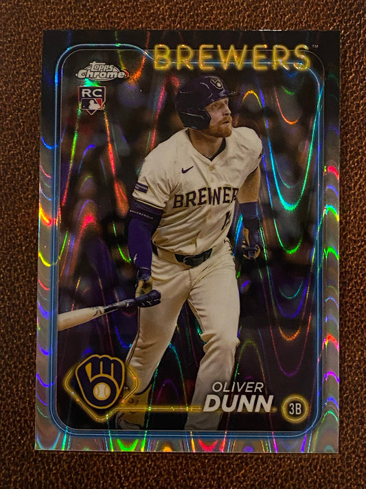 Oliver Dunn - 2024 Topps Chrome Update - Raywave Refractor - Brewers