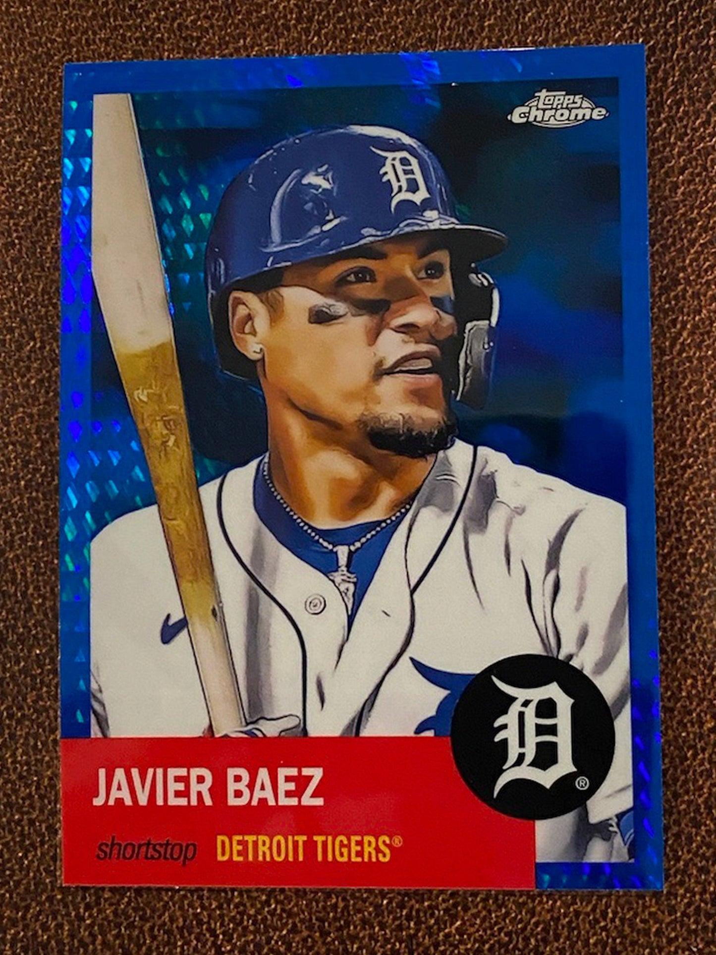 Javier Baez - 2022 Topps Chrome Platinum Anniversary - Blue Prism - Tigers