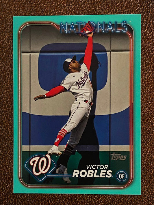 Victor Robles - 2024 Topps Series 2 - Aqua Parallel - Nationals