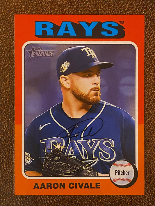 Aaron Civale - 2024 Topps Heritage - Low Number Short Prints - Rays