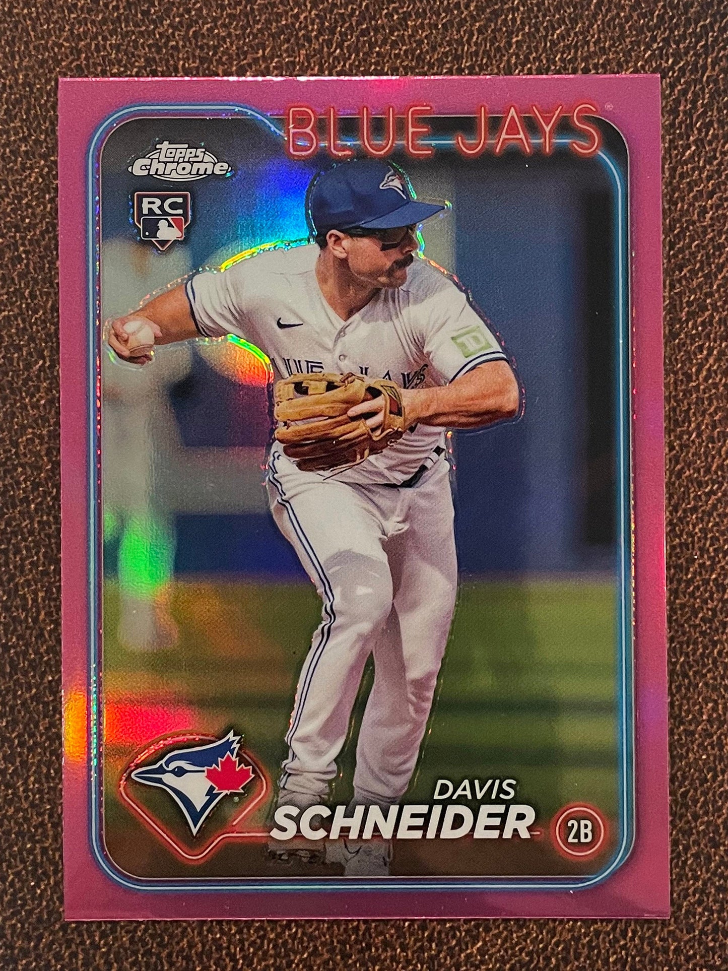 Davis Schneider - 2024 Topps Chrome - Pink Refractor - Blue Jays