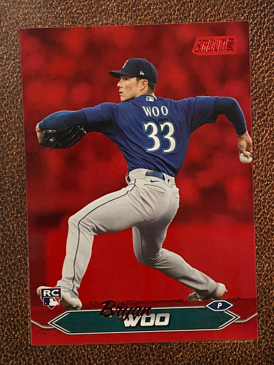 Bryan Woo - 2024 Topps Stadium Club - Red Foil - Mariners