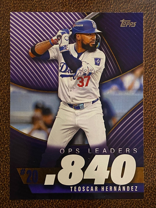 Teoscar Hernandez - 2025 Topps Series 2 - OPS Leaders Insert - Dodgers