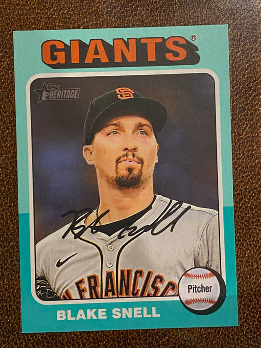 Blake Snell - 2024 Topps Heritage High Number - Aqua Border - Giants