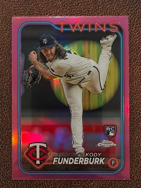 Kody Funderburk - 2024 Topps Chrome - Pink Refractor - Twins