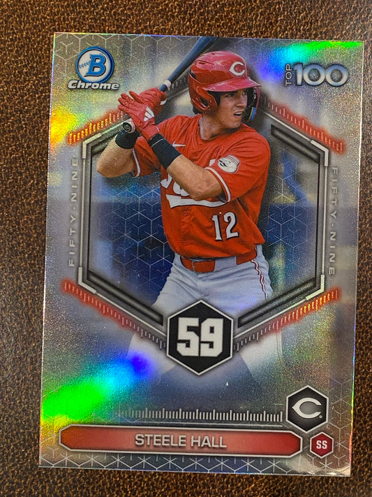 Steele Hall - 2026 Bowman - Scouts Top 100 Insert - Reds