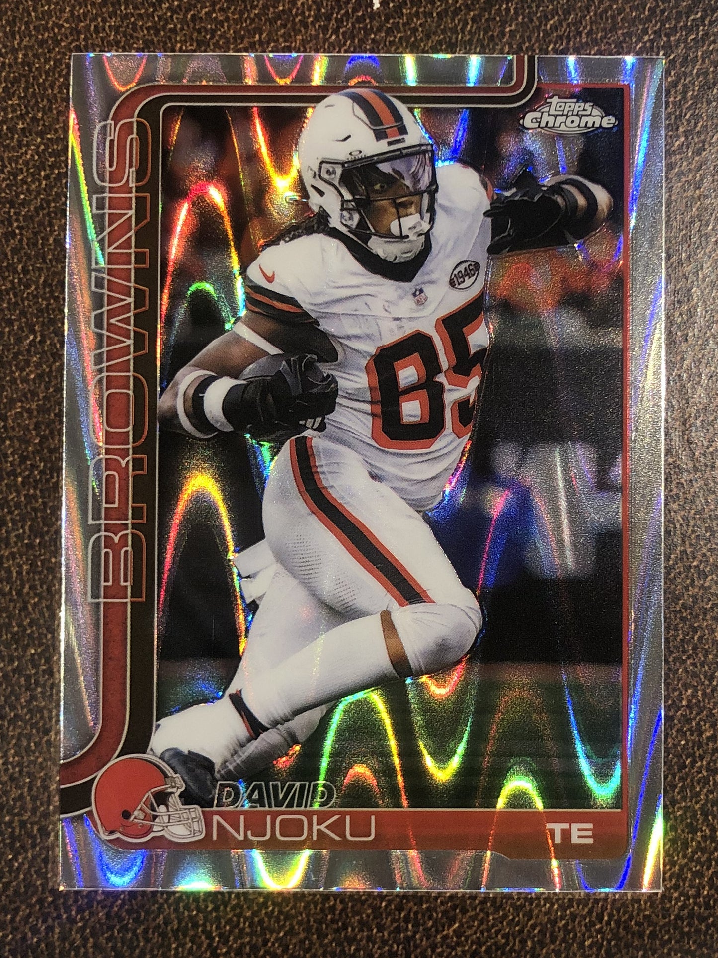 David Njoku - 2025 Topps Chrome - Raywave Refractor - Browns