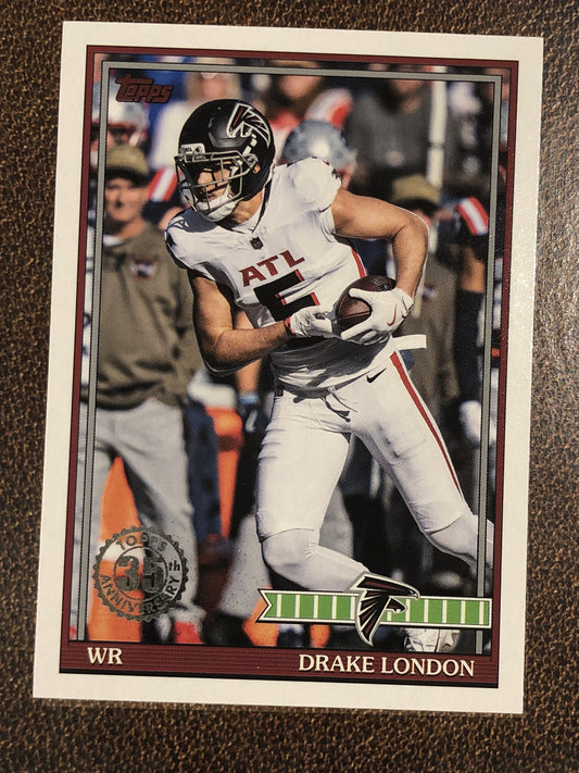 Drake London - 2026 Topps Flagship - 1991 Insert - Falcons