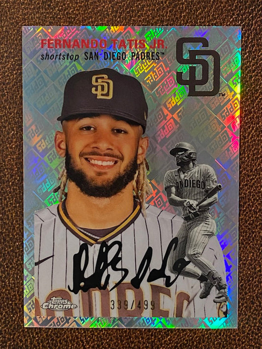 Fernando Tatis Jr. - 2023 Topps Chrome Platinum - Logofractor /499 - Padres