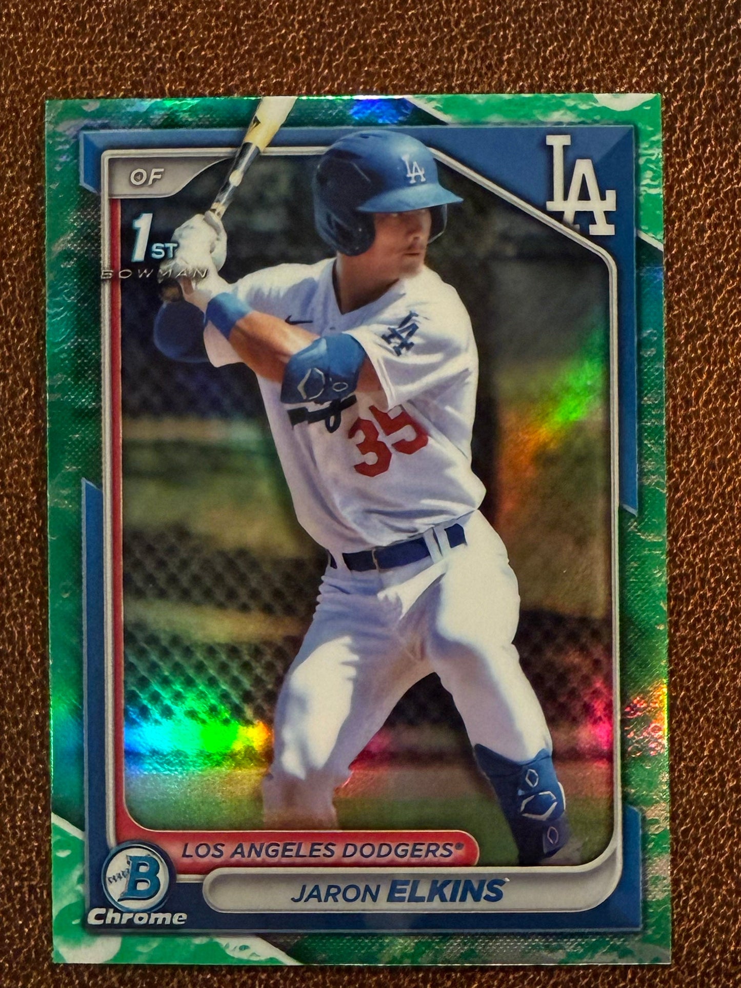 Jaron Elkins - 2024 Bowman - Chrome Lunar Glow - Dodgers
