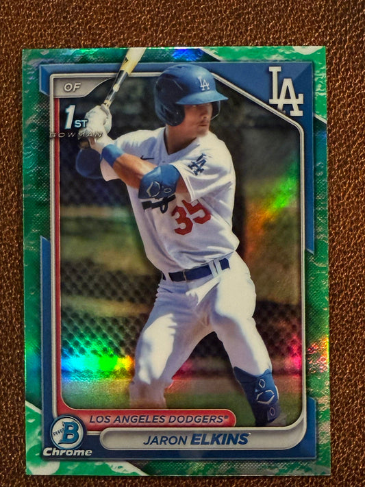Jaron Elkins - 2024 Bowman - Chrome Lunar Glow - Dodgers