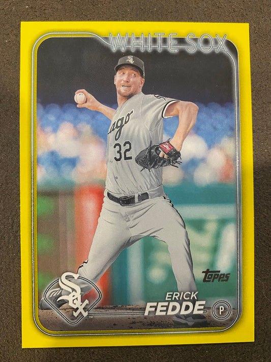 Erick Fedde - 2024 Topps Series 2 - Yellow Parallels - White Sox