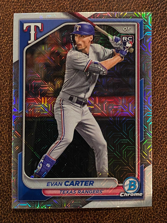 Evan Carter - 2024 Bowman - Mojo Refractor - Rangers