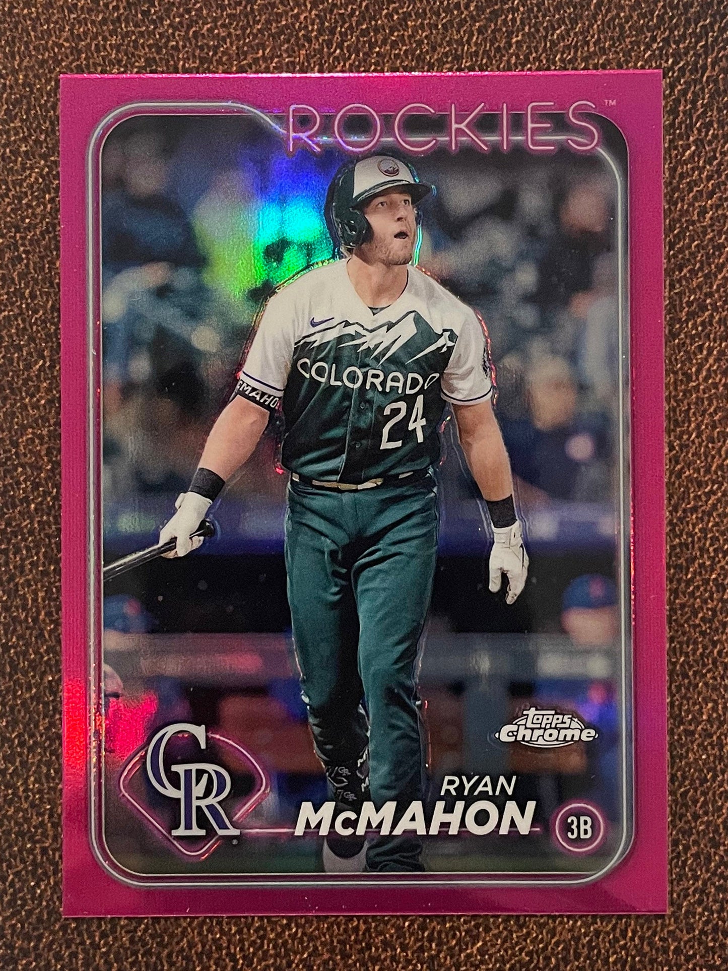 Ryan McMahon - 2024 Topps Chrome - Pink Refractor - Rockies