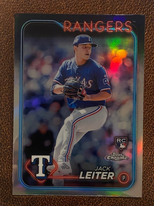 Jack Leiter - 2024 Topps Chrome - Refractor - Rangers