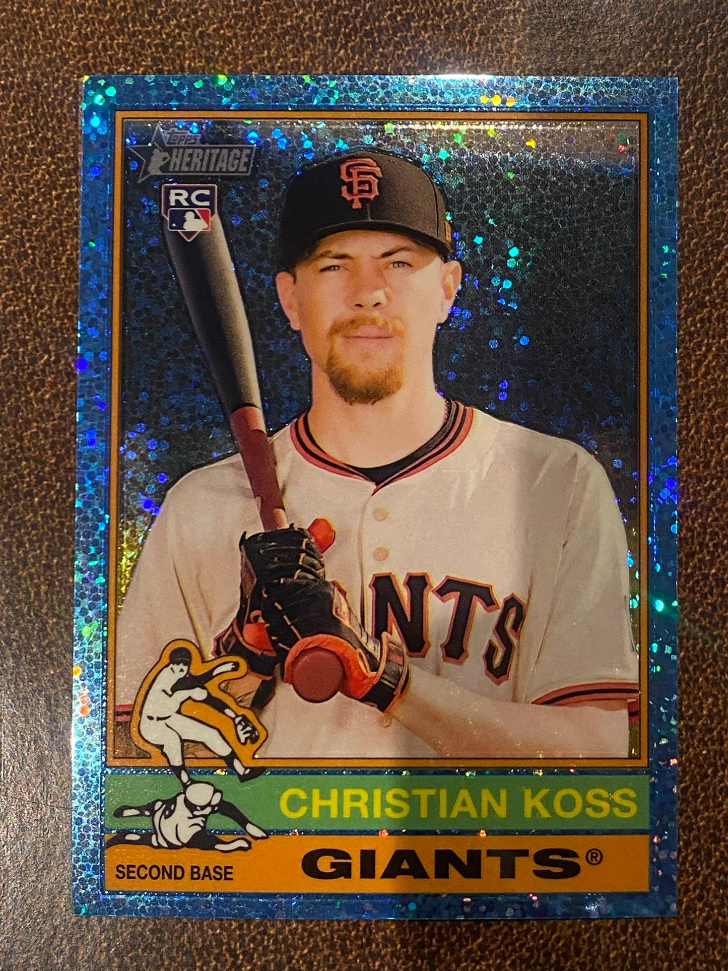 Christian Koss - 2025 Topps Heritage High Number - Blue Sparkle - Giants