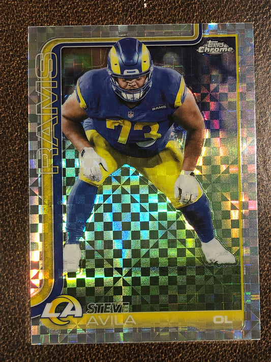 Steve Avila - 2025 Topps Chrome - XFractor - Rams