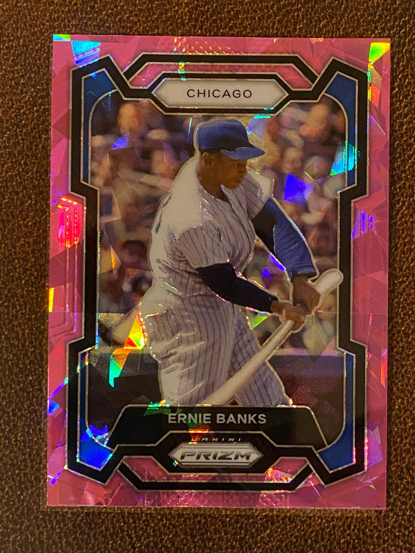 Ernie Banks - 2024 Panini Prizm - Pink Ice Mega - Cubs