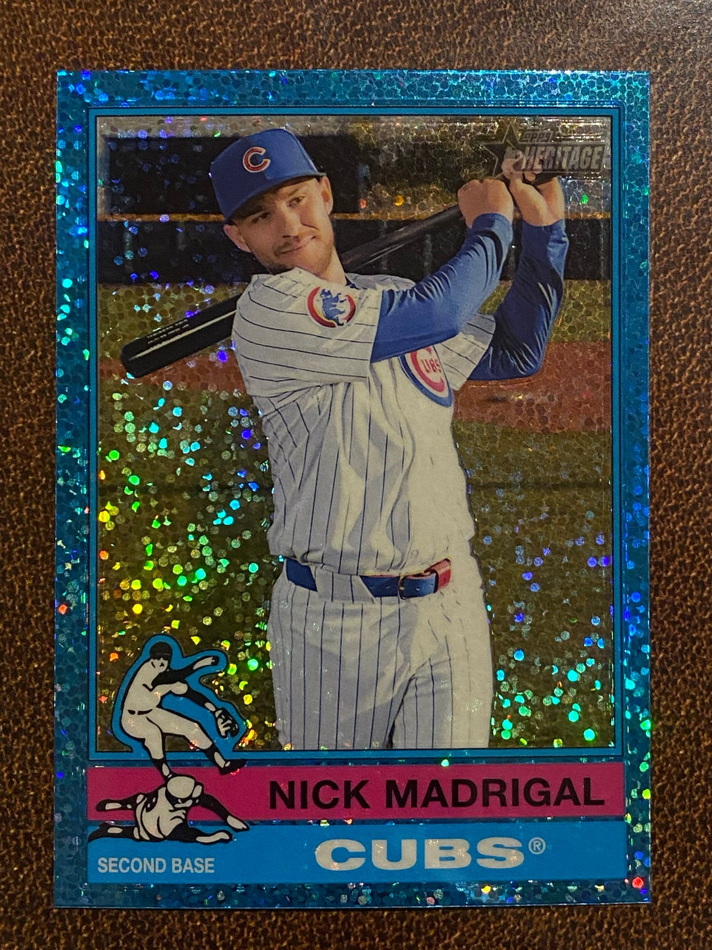 Nick Madrigal - 2025 Topps Heritage - Blue Sparkle - Cubs