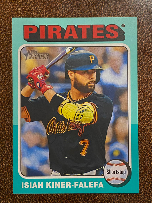 Isiah Kiner Falefa - 2024 Topps Heritage High Number - Aqua Border - Pirates