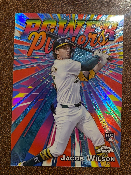 Jacob Wilson - 2025 Topps Chrome - Power Players - Athletics