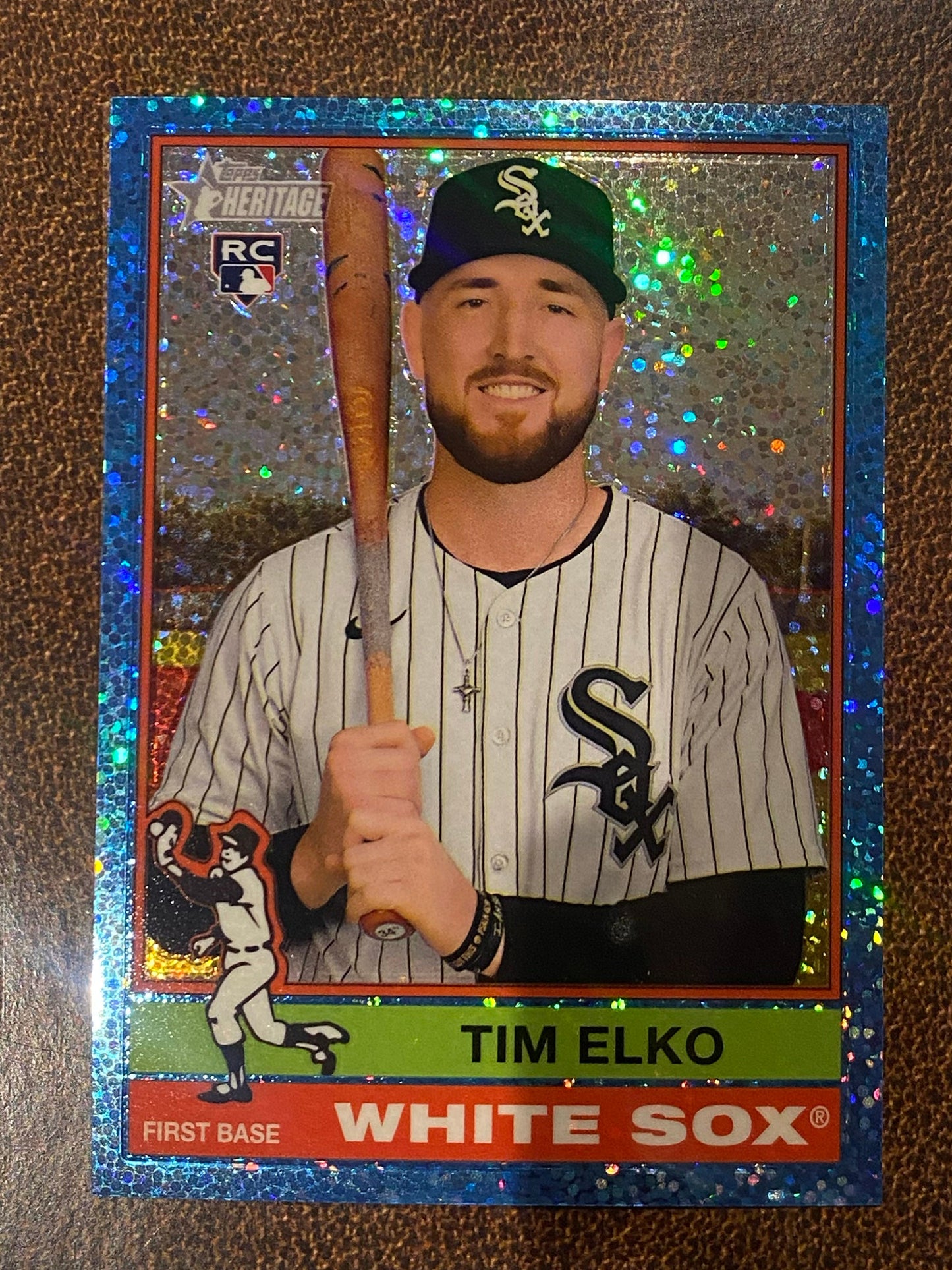 Tim Elko - 2025 Topps Heritage High Number - Blue Sparkle - White Sox