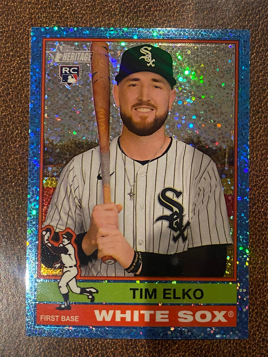 Tim Elko - 2025 Topps Heritage High Number - Blue Sparkle - White Sox