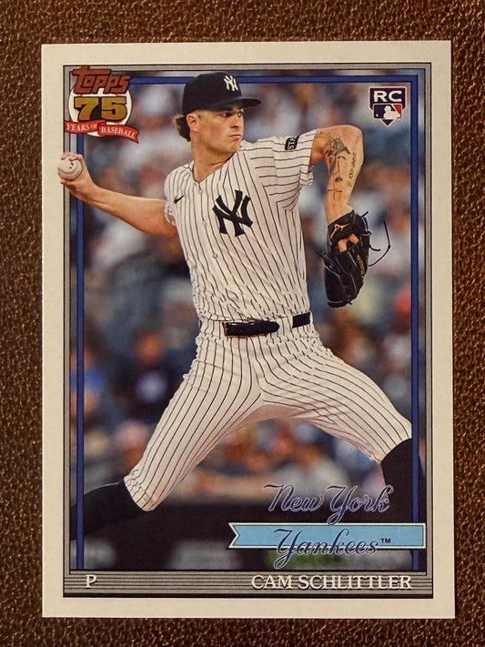 Cam Schlittler - 2026 Topps Series 1 - 1991 Insert - Yankees