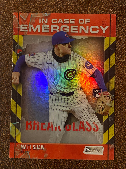 Matt Shaw - 2025 Topps Stadium Club - Break Glass Insert - Cubs