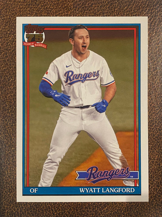 Wyatt Langford - 2026 Topps Series 2 - 1991 Topps - Rangers