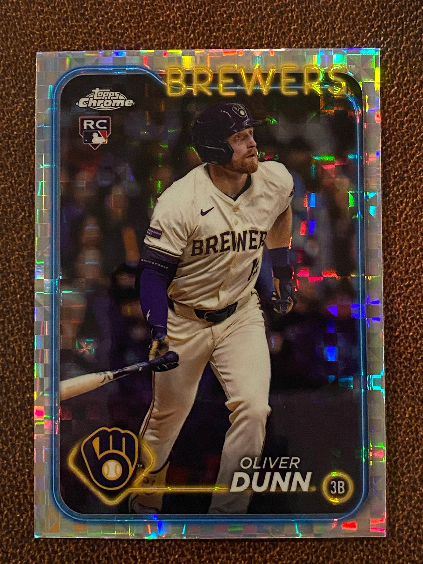 Oliver Dunn - 2024 Topps Chrome Update - XFractor - Brewers