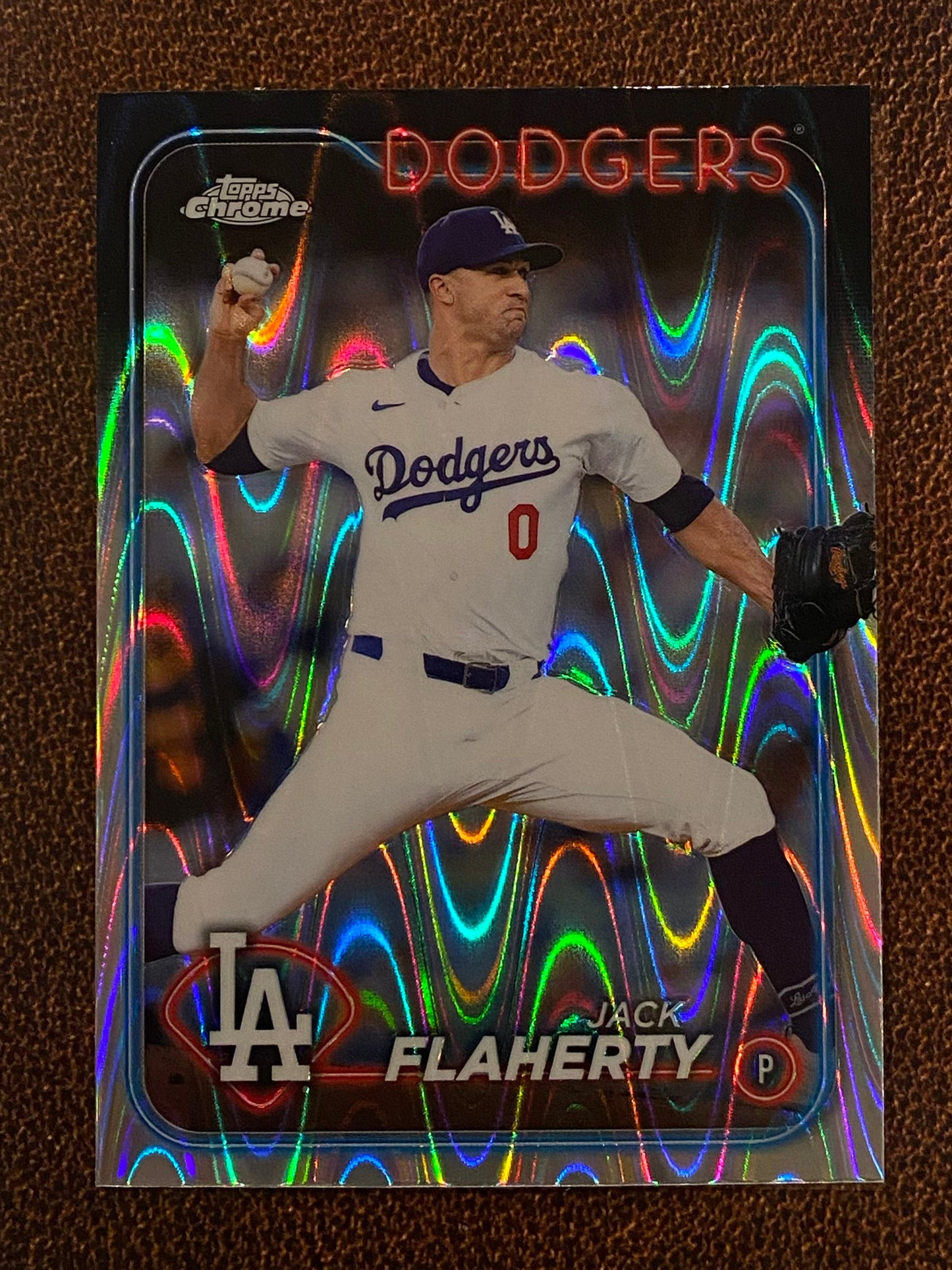 Jack Flaherty - 2024 Topps Chrome Update - Raywave Refractor - Dodgers