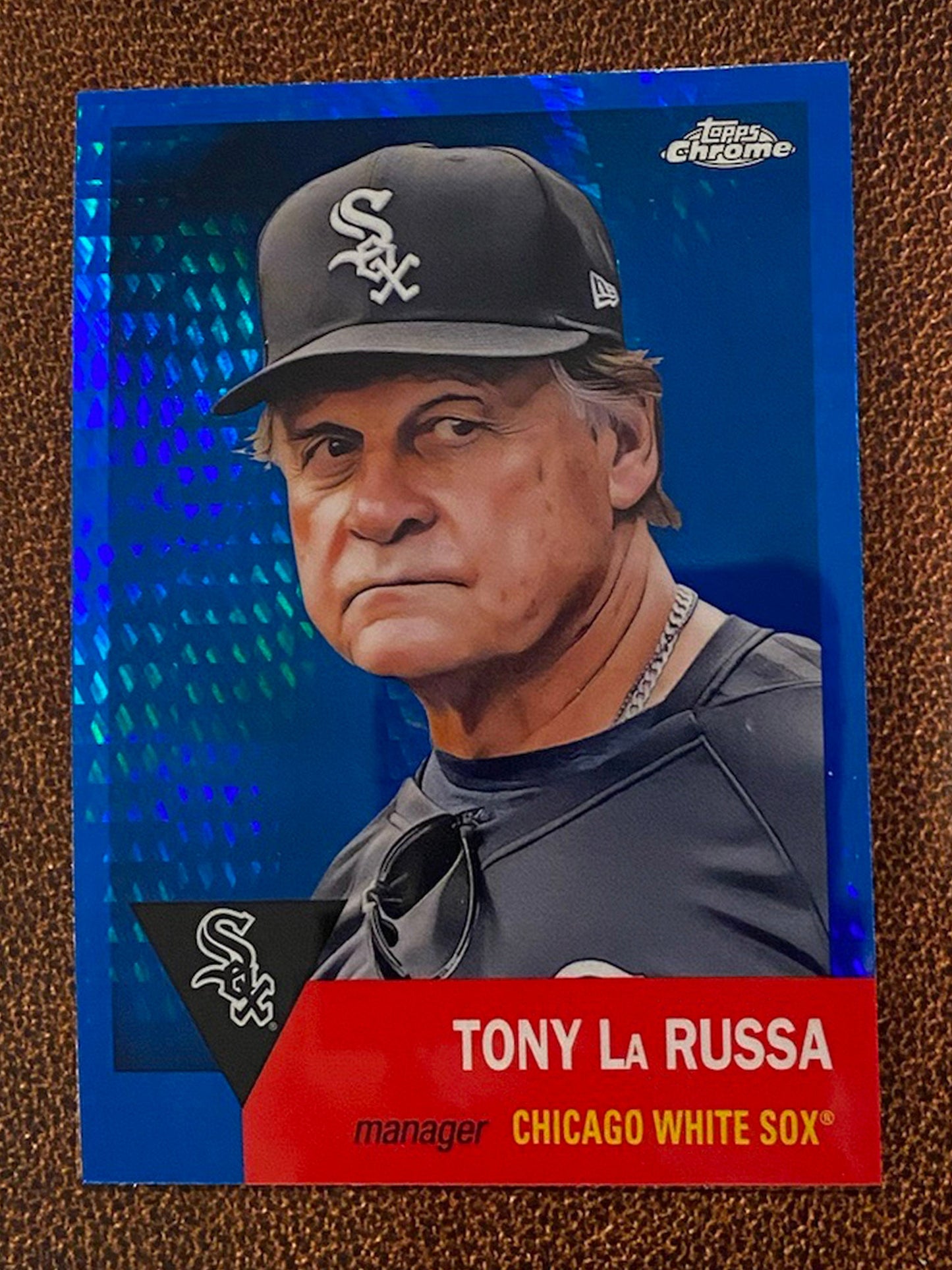 Tony La Russa - 2022 Topps Chrome Platinum Anniversary - Blue Prism - White Sox