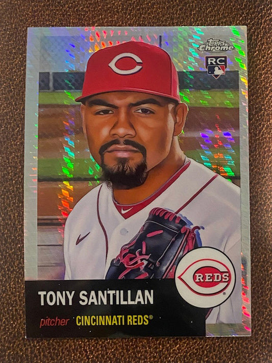 Tony Santillan - 2022 Topps Chrome Platinum Anniversary - Prism Refractor - Reds