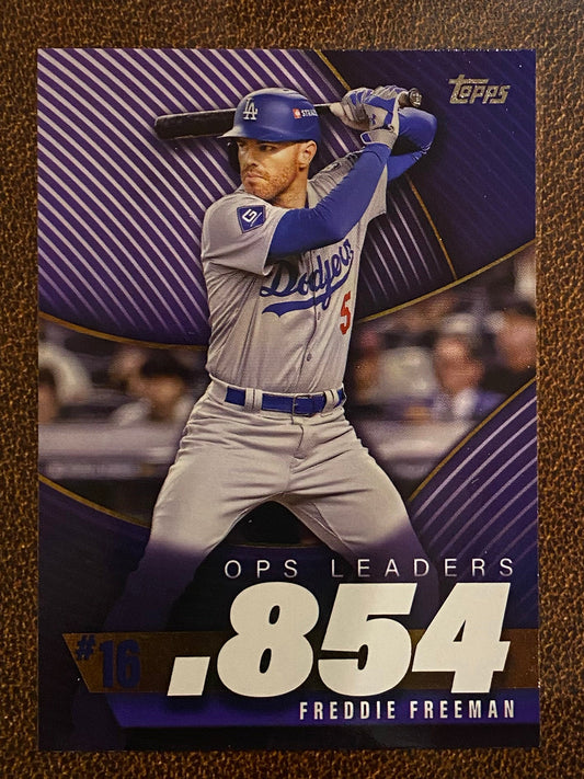 Freddie Freeman - 2025 Topps Series 2 - OPS Leaders Insert - Dodgers