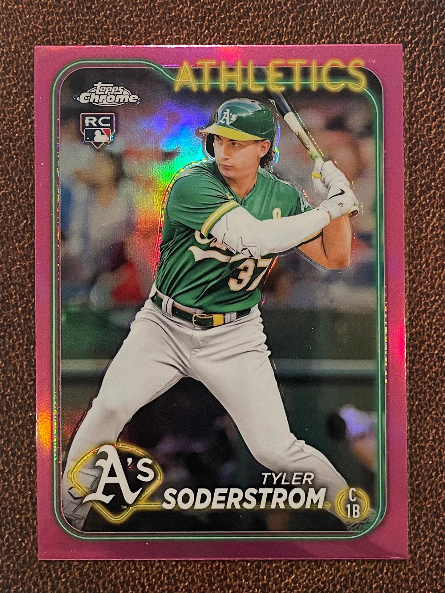 Tyler Soderstrom - 2024 Topps Chrome - Pink Refractor - Athletics