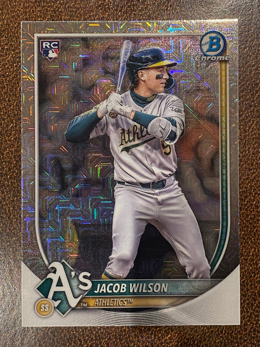 Jacob Wilson - 2025 Bowman Chrome - Mojo Rookie - Athletics